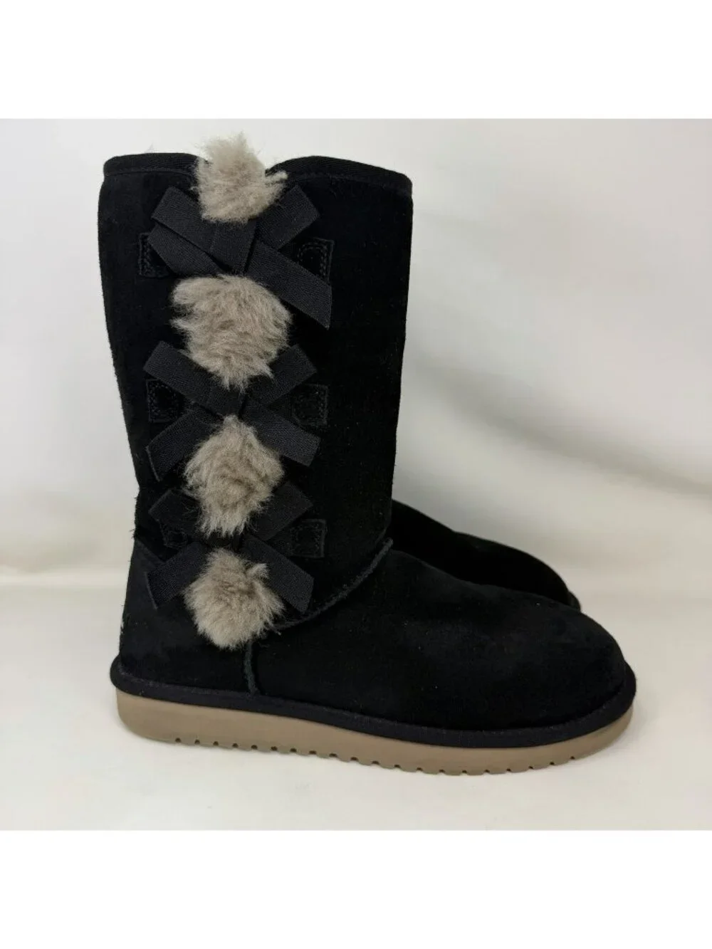 Koolaburra by UGG Victoria Tall Boots Black Women's Size US 8